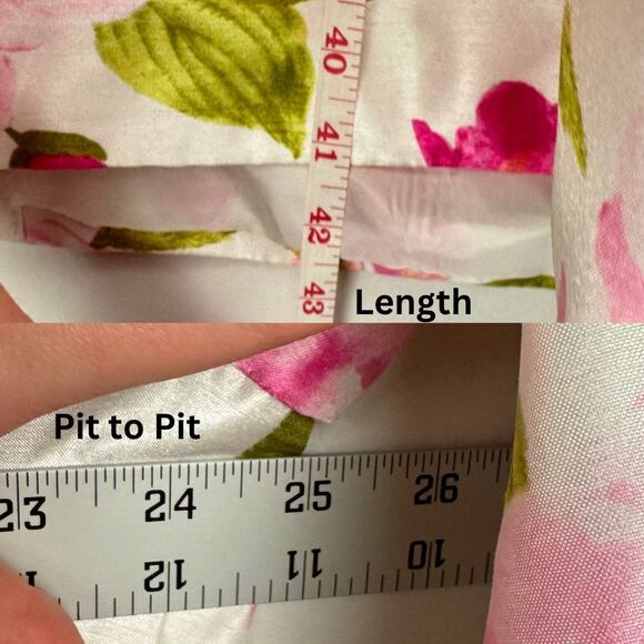 Danillo Woman Floral Textured Satin Long Blazer 3/4 Sleeve Button Up Elegant 20W - Picture 12 of 14